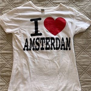 Womens XS I love Amsterdam t-shirt